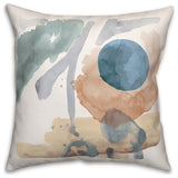 Organic Watercolor Abstract 18x18 Spun Poly Pillow
