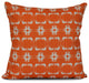 Summer Picnic, Geometric Print Outdoor Pillow, Orange, 18"x18"