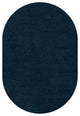 Haze Solid Low-Pile Navy 6 ft. x 9 ft. Oval Area Rug