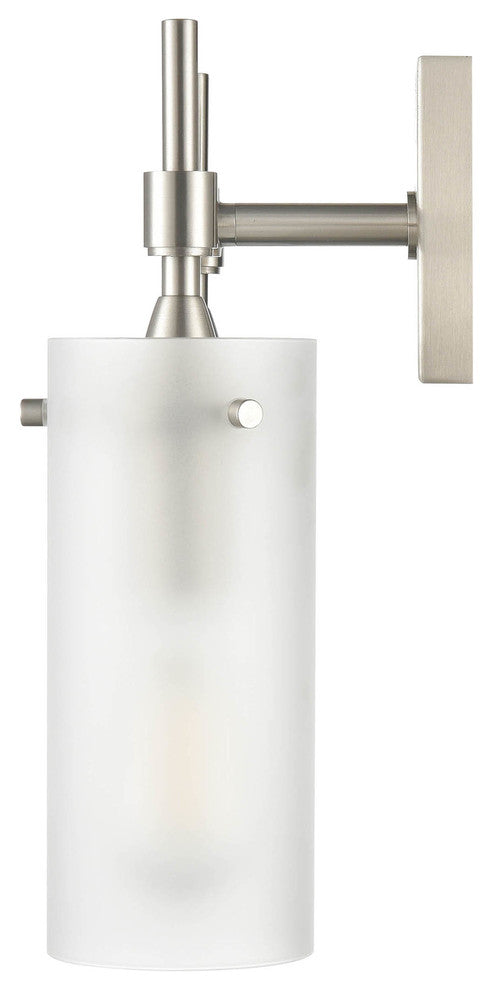 Effimero 4-Light Wall Sconce, Brushed Nickel With Frosted Glass