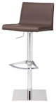 Colter Adjustable Bar Stool, Modern Barstool Contemporary Counter Stool Leather,
