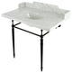Kingston Brass LMS3622M80 36" Carrara Marble Console Sink, Legs
