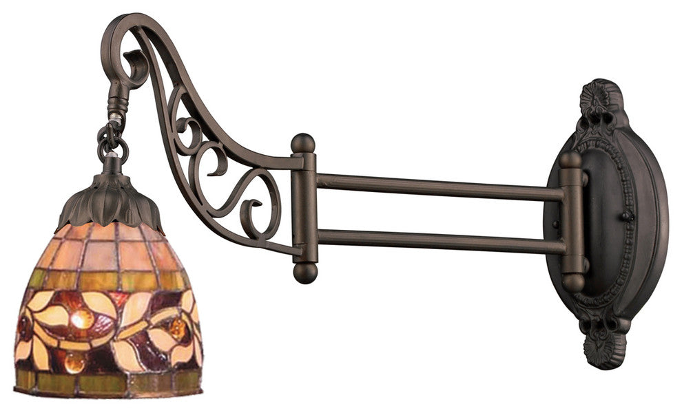 Mix-n-Match 1-Light Swingarm Sconce, Tiffany Bronze
