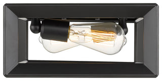 Golden Lighting 2073-FM Smyth 2 Light 12"W Flush Mount Square - Matte Black