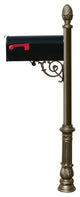 Lewiston Post System-E1 Economy Mailbox, Mounting Plate, Ornate Base, Bronze