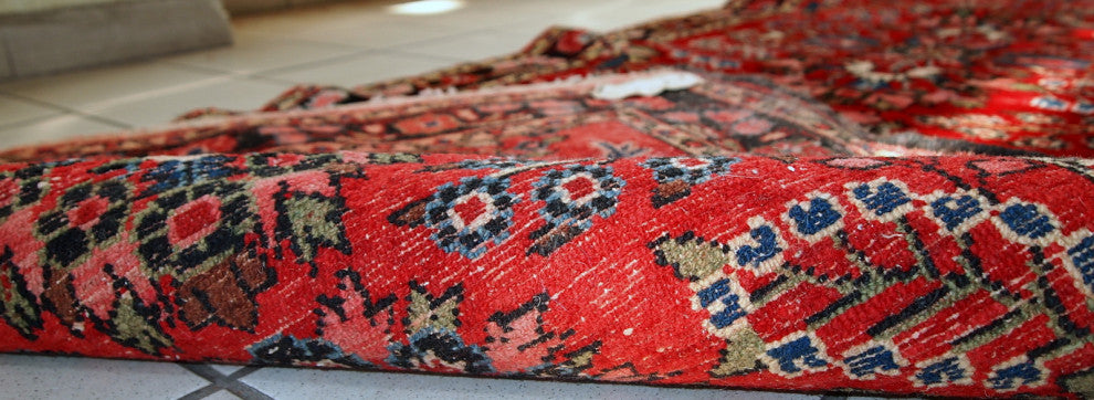 Handmade antique Persian Lilihan runner 2.7' x 23.3' (84cm x 712cm) 1910s