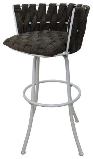 Metalona Counter Stool, Sanora Brown, White, 26"