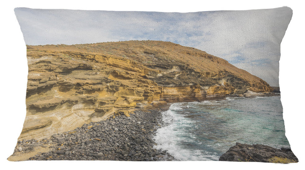 Peninsula Going Beyond The Horizon Seashore Throw Pillow, 12"x20"