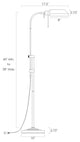 Kira Home Prescott 58" Adjustable Standing Pharmacy Floor Lamp, Includes 6W LED,