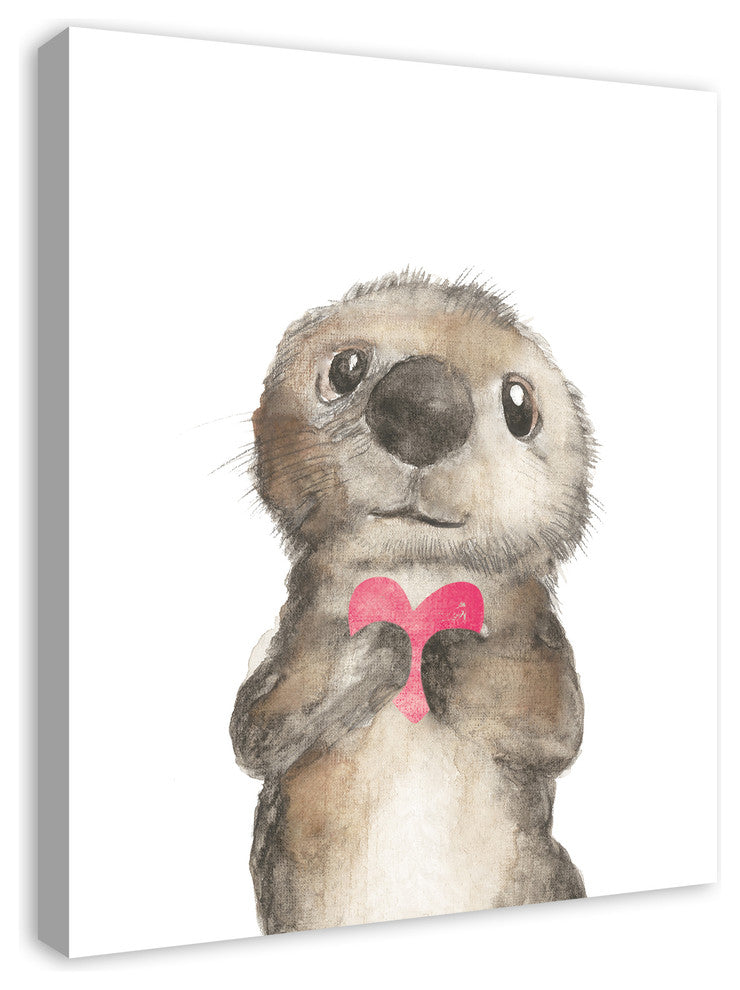 Otter Love 24x30 Canvas Wall Art