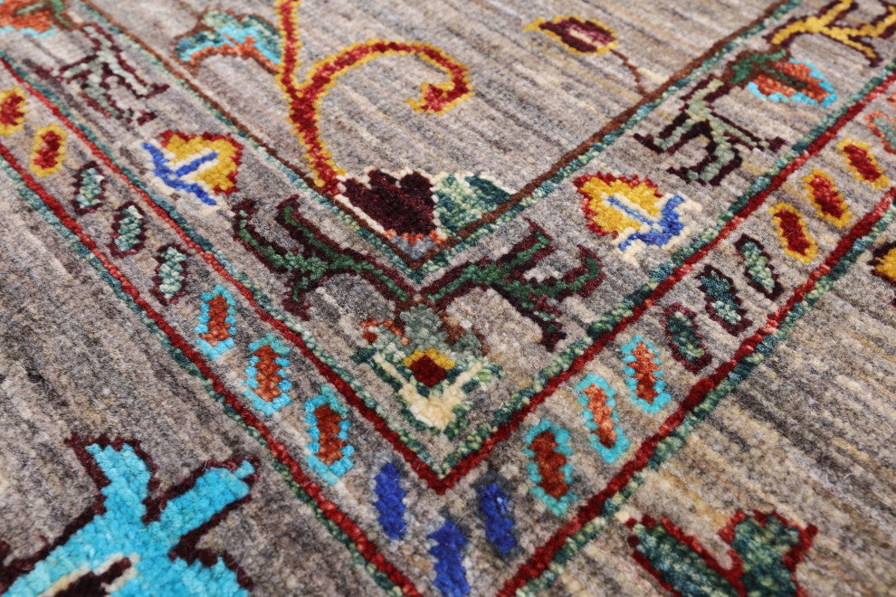 8' 5" X 11' 3" Hand Knotted Persian Tabriz Wool Rug - Q12148