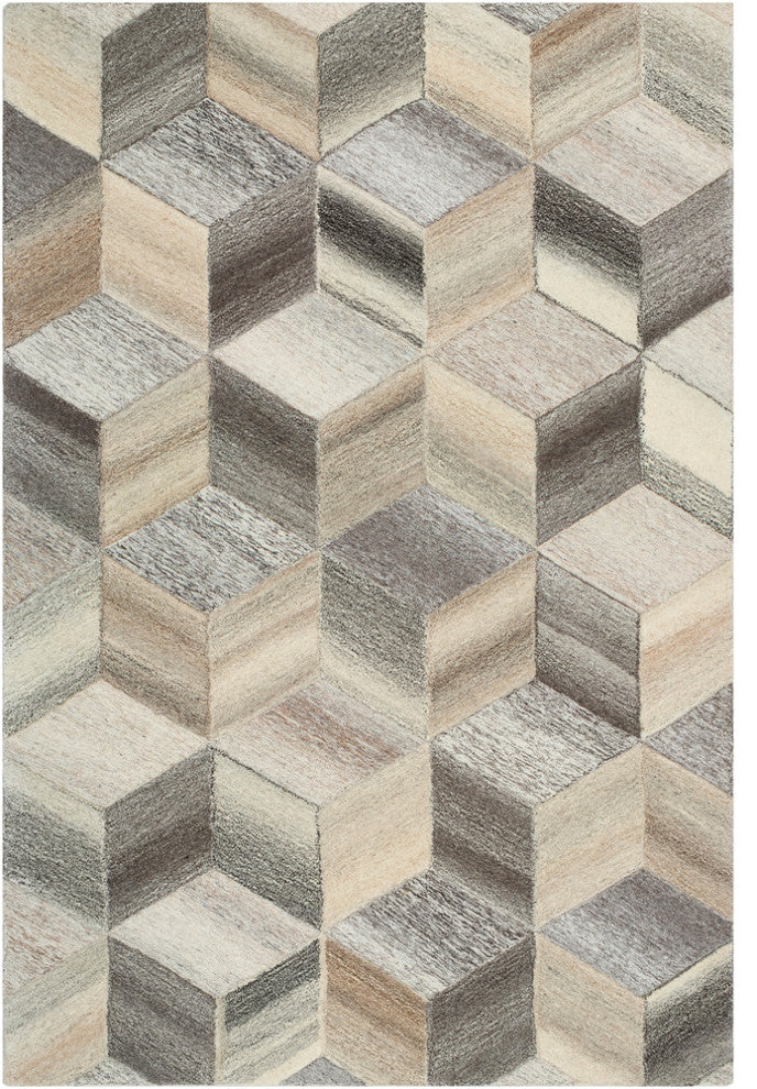 Surya Mountain MOI-1016 Modern Area Rug, Butter, 10' x 14' Rectangle