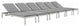Shore Chaise with Cushions Outdoor Patio Aluminum, Set of 6