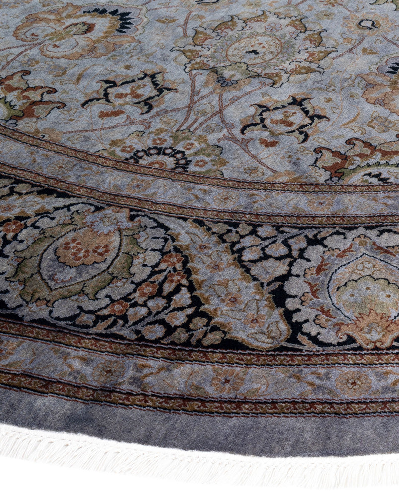 Overdyed One-of-a-Kind Hand-Knotted Area Rug Gray, 9' 1" x 9' 1"
