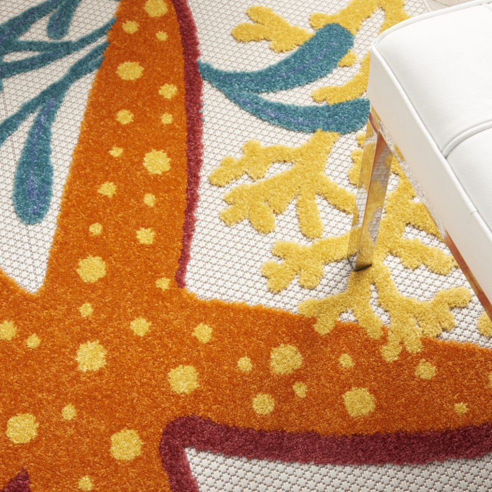 6 x 9' Multicolor Indoor Outdoor Area Rug