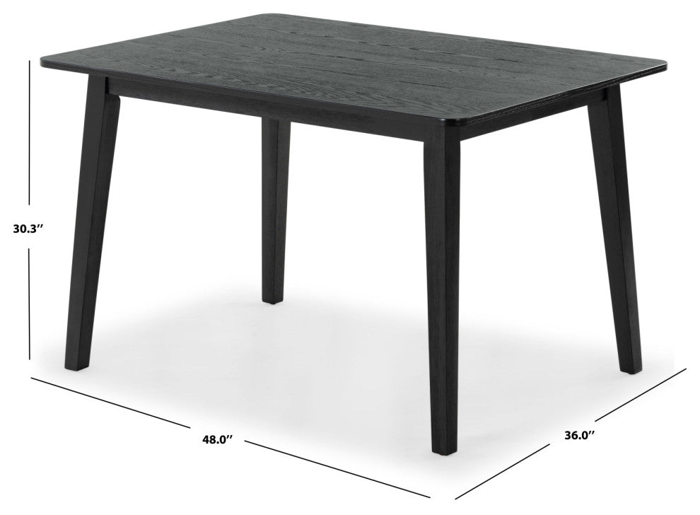 Safavieh Couture Bellalexa 48" Wood Dining Table, Black