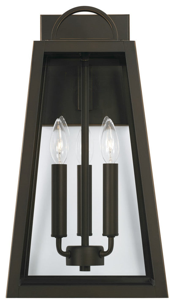 Capital Lighting Leighton 3-Light Outdoor Wall-Lantern 943732OZ Oiled Bronze