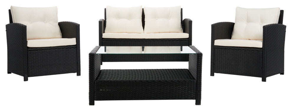 Safavieh Vellor 4-Piece Indoor-Outdoor Living Set