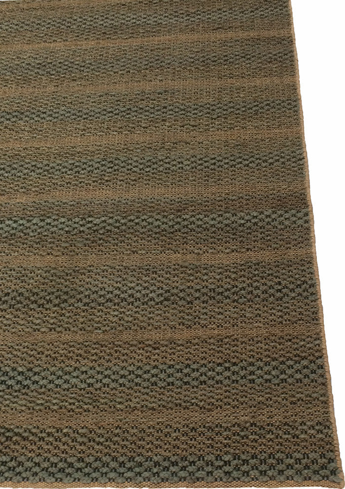 Deana Handwoven Contemporary Rug, Green/Natural, Rectangular 5'x7'6