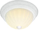 2 Light 13" Flush Mount Frosted Melon Glass