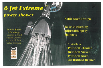 6 jet Extreme Power Shower, Chrome