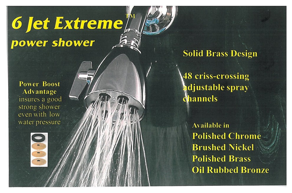 6 jet Extreme Power Shower, Chrome