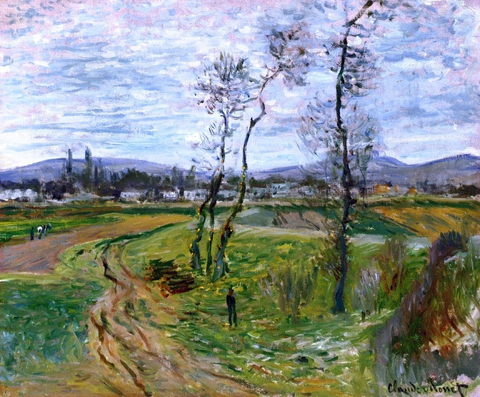 Claude Oscar Monet A Field at Gennevilliers, 20"x25" Wall Decal
