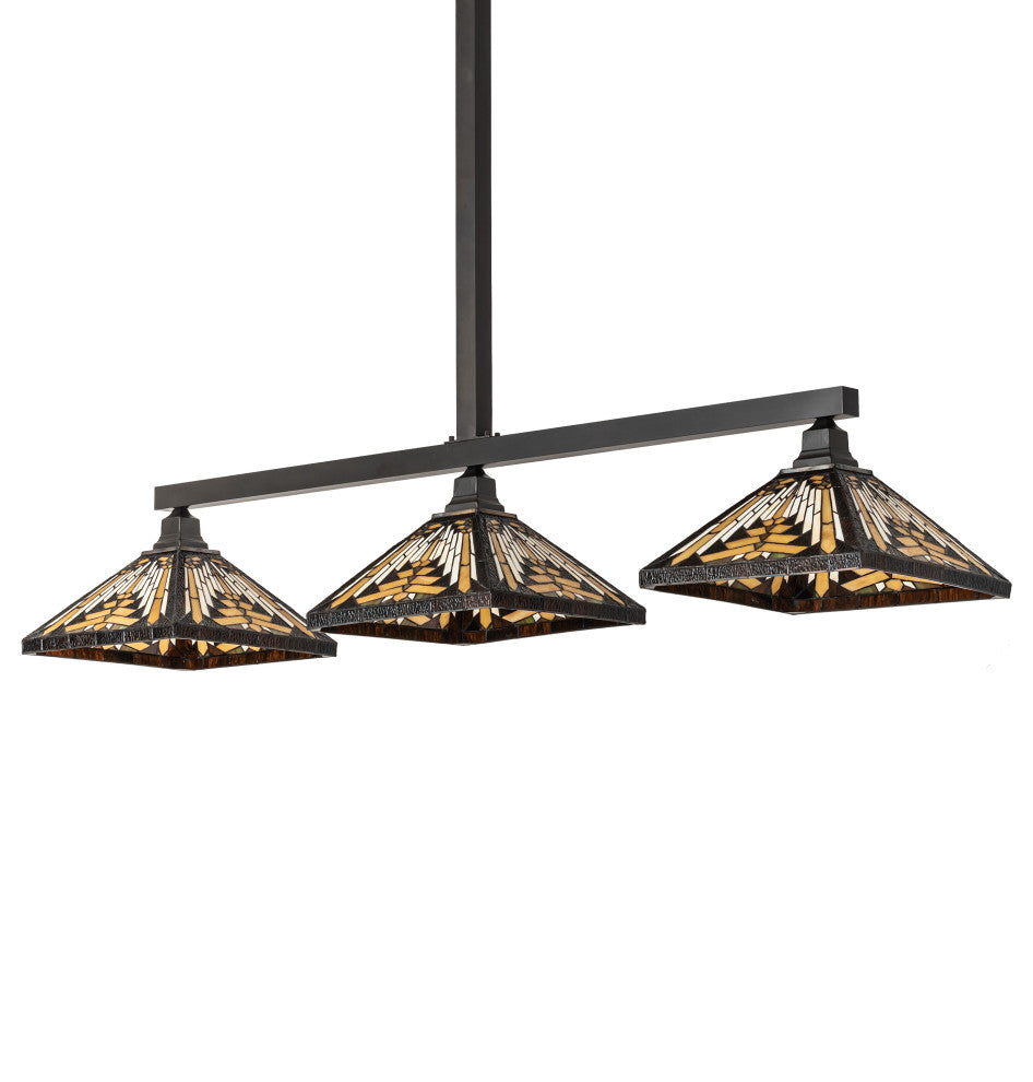 63" Long Nuevo Mission 3 Light Island Pendant