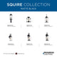 Squire Collection 3-Light Post Lantern, Black