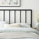 Headboard, King Size, Metal Steel, Black, Modern Contemporary, Bedroom Master