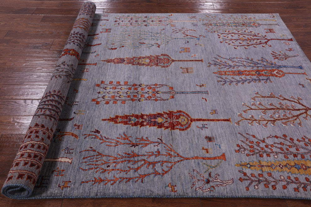 Hand Knotted Tribal Persian Gabbeh Wool Rug 5' 5" X 7' 8" Q5658