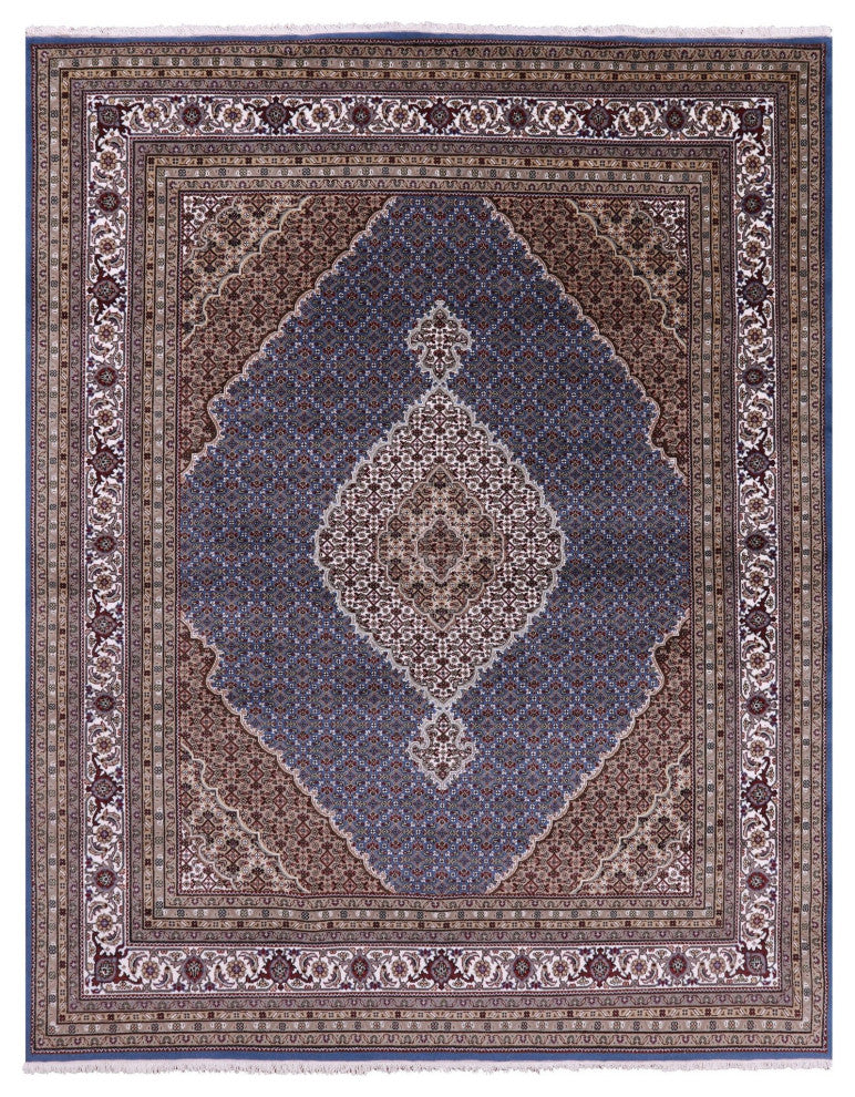 Persian Tabriz Wool and Silk Handmade Rug 7' 10" X 10' 0" Q8914