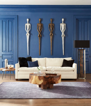 Skinny Male Wall Art, Resin, Silver Leaf