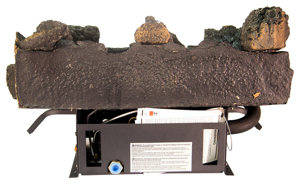 Comfort Glow Vent Free Gas Log Insert, 6 Pcs 24" Dual Fuel, Thermostat