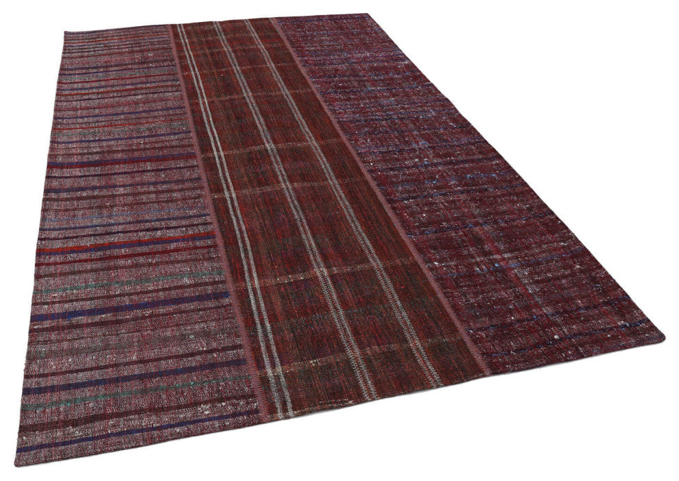 Rug N Carpet - Handmade Turkish 6' 9'' x 9' 10'' Unique Patchwork Kilim Rug