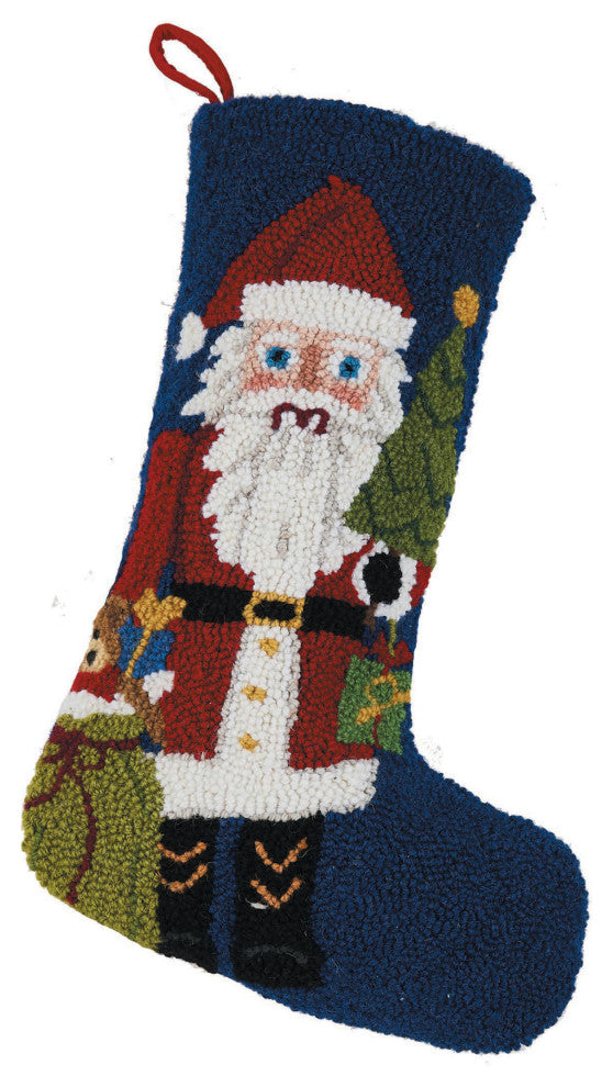 Santa Nutcracker Hook Stocking
