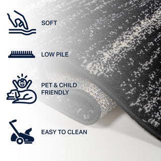 Williamsburg Minimalist Stripe Rug, Black/Cream, 4 Ft. X 6 Ft.