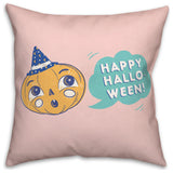 Retro Halloween Pumpkin 20x20 Throw Pillow