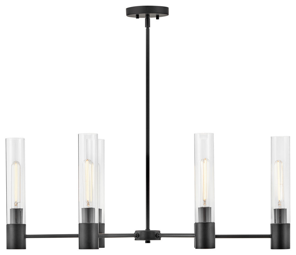 Lark Shea Small Linear Chandelier, Black