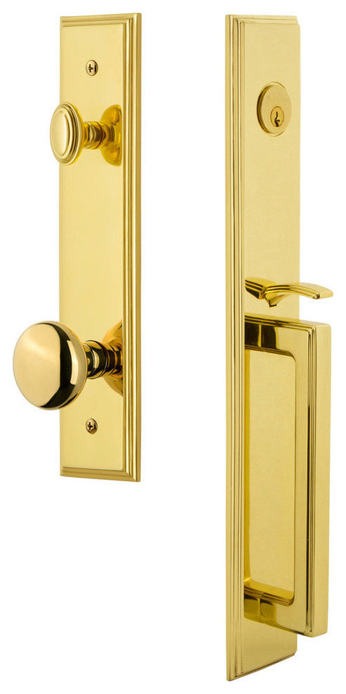Carre' 1-Piece Dummy Handleset, D Grip and Fifth Avenue Knob, 849027
