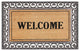 A1HC Welcome Rubber And Coir Paisley Border Double Doormat, 30"X48"