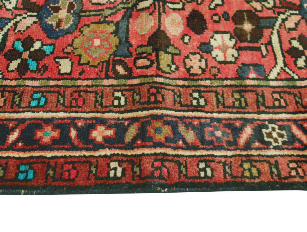 Fine Vintage Distressed Padideh Rust/Charcoal Runner, 3'8 x 11'9
