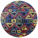 Ahgly Company Indoor Round Mid-Century Modern Area Rugs, 8' Round