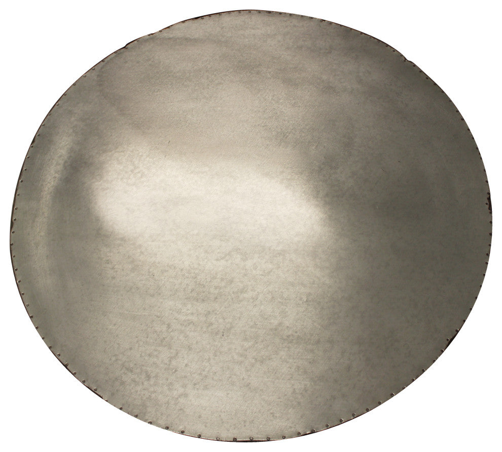Carter Cruz Cocktail Table, Zinc Top on Hand-carved Solid Wood Base