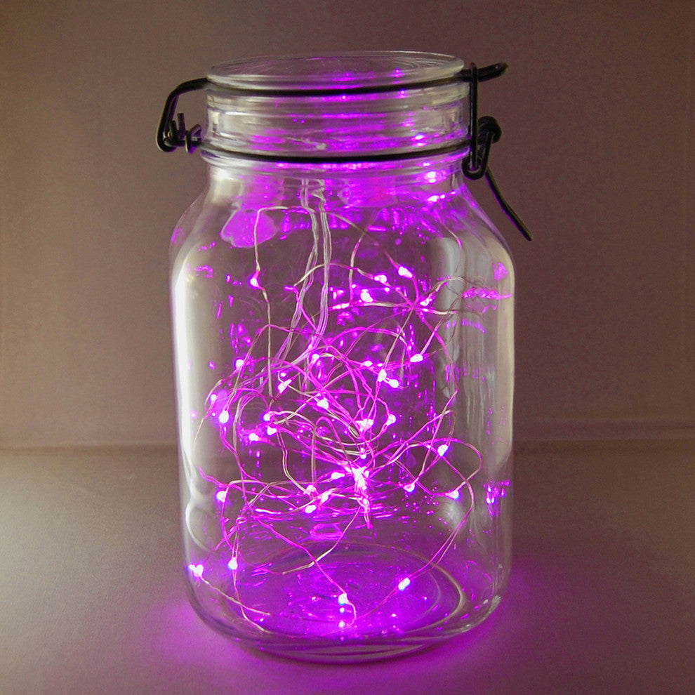 Battery Operated Waterproof Mini String 40-Light, Set of 2, Pink