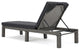 GDF Studio Venice Outdoor Black Wicker Chaise Lounge, Cushions, Set of 2