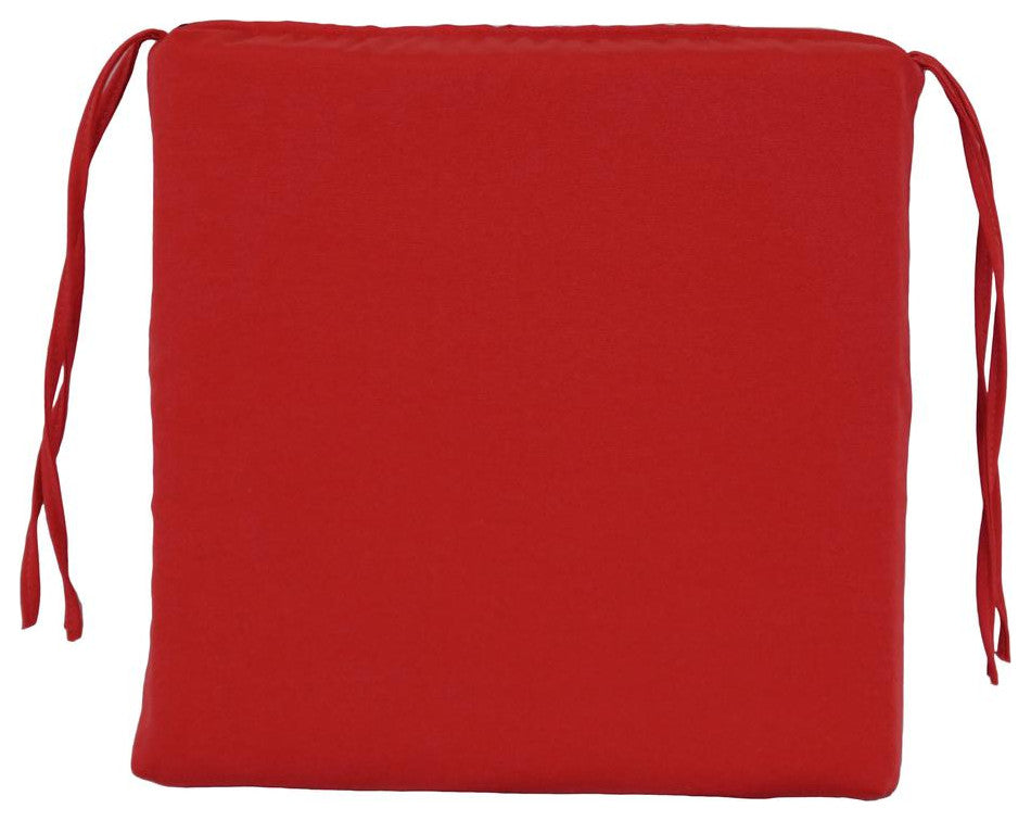Blazing Needles Indoor 16 x 16 Twill  Chair Cushion, Ruby Red