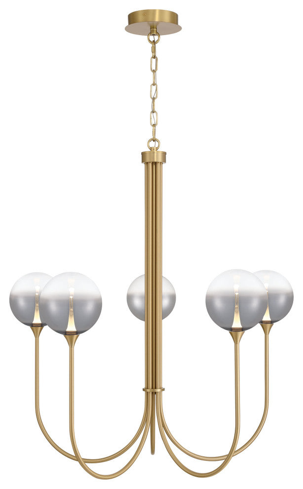 Iissa 5L 34" Gold Smoke Chandelier