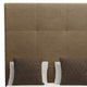 Nativa Interiors Moyra Simple Tufted Bed, Brown, Ca King, Headboard: High