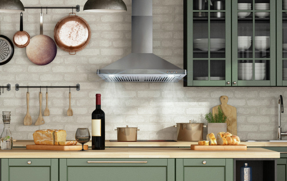 4-Piece, 30" Gas Range, Range Hood, Dishwasher and 48 Bottle Wine Cooler